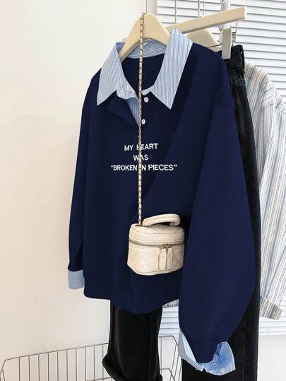 Franclia Autumn/Winter New Casual College Style Women Sweatshirt