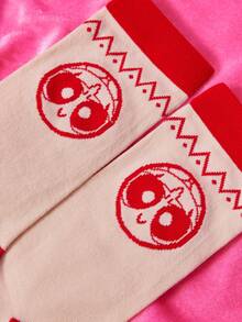 THE POWERPUFF GIRLS X SHEIN Women Crew Socks - Multicolor - View 4