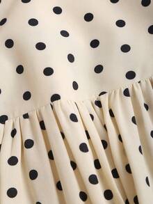 SHEIN Unity Women's Polka Dot Dress With Halter Neck, Flared Skirt, Spring/Summer - Multicolor - View 4