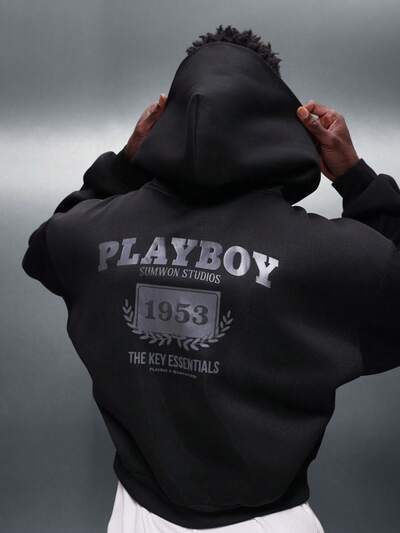 PLAYBOY X SUMWON Studios Crop Hoodie With Hood