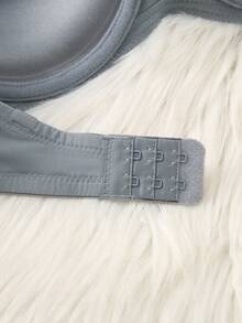 SHEIN Sujetador cómodo y de soporte de unicolor simple para mujer - Gris Claro - Ver 6