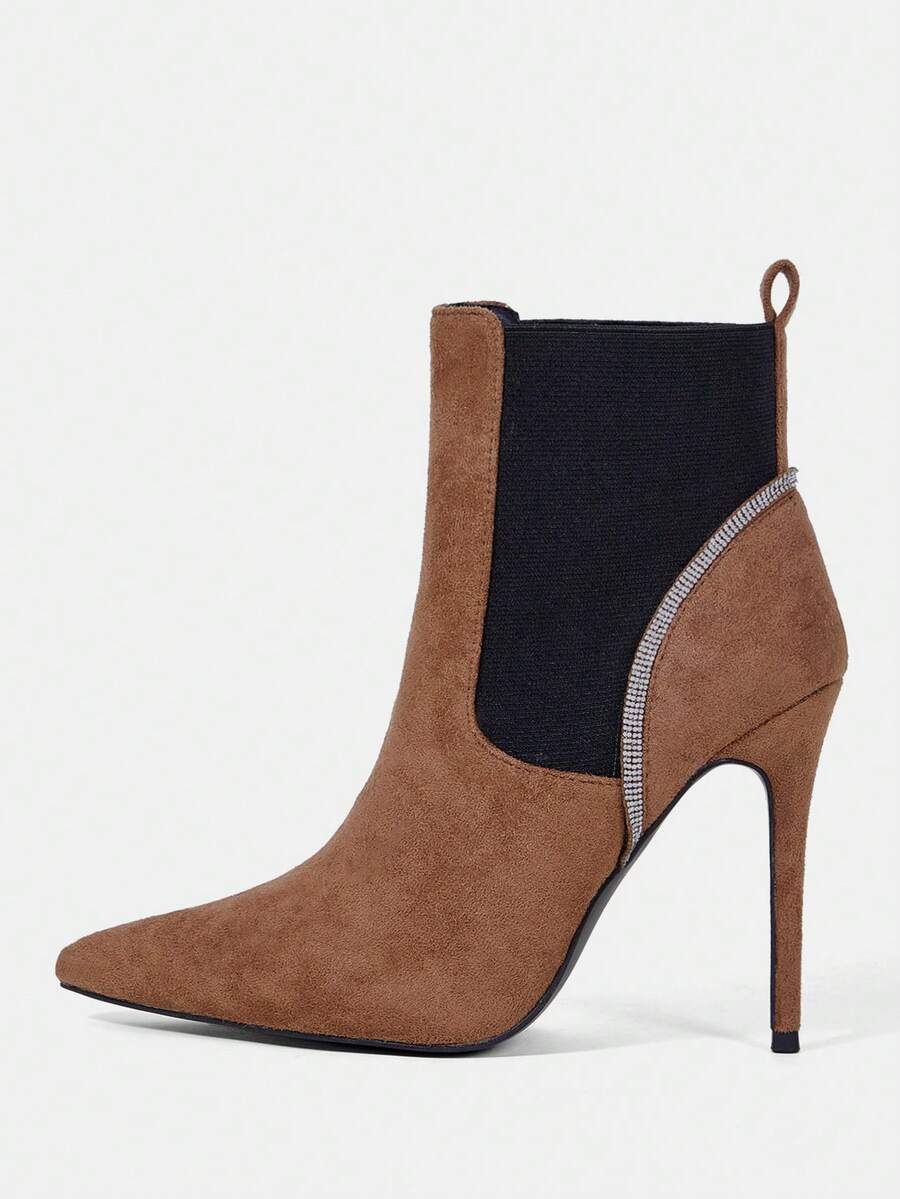 Women Solid Boots - Brown - View 1
