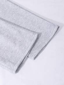 Bộ 3 áo nỉ cổ tròn tay dài quá khổ cho bé gái, quần thể thao rộng rãi, bộ đồ mùa thu/đông - màu xanh lá - Xem 8