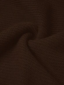 Radiana Váy len dài cổ chữ V sâu tua rua gợi cảm thời trang cỡ lớn cho mùa thu/đông - Cà phê nâu - Xem 8