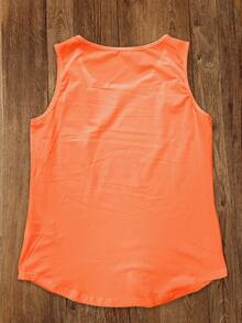 INAWLY Summer Women's Sleeveless Top With Letter And Flower Patterns When You Can't Find The Sunshine BE THE Sunshine Graphic Tees Women Tops - Orange - View 2