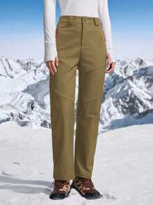 In My Nature Women's Outdoor Ski, Camping, Hiking Pants For Autumn/Winter - Mocha Brown - View 2
