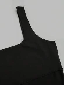 Lyrianda 3件套加大码女式吊带背心套装，方领修身舒适背心 - 彩色 - 查看 11