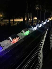 Solar Step Light, Staircase Light, Outdoor Corridor Decoration, Street Light, Outdoor Balcony, 7-Shaped Light, Courtyard Night Light Fall Decor House Decor Outdoor Decor - Multicolor - View 5