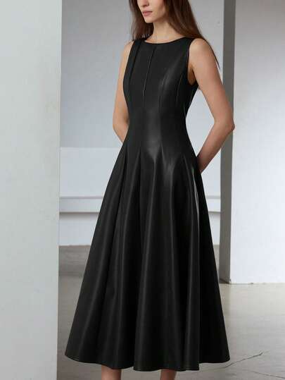 Aveloria Modichic 优雅时尚的无袖连衣裙，采用收腰设计，显瘦又显身材