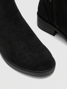 CUCCOO BIZCHIC Women's Fashionable Versatile Commuting Chunky Heel Ankle Boots For Christmas - Black - View 8