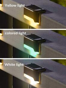 Solar Step Light, Staircase Light, Outdoor Corridor Decoration, Street Light, Outdoor Balcony, 7-Shaped Light, Courtyard Night Light Fall Decor House Decor Outdoor Decor - Multicolor - View 6