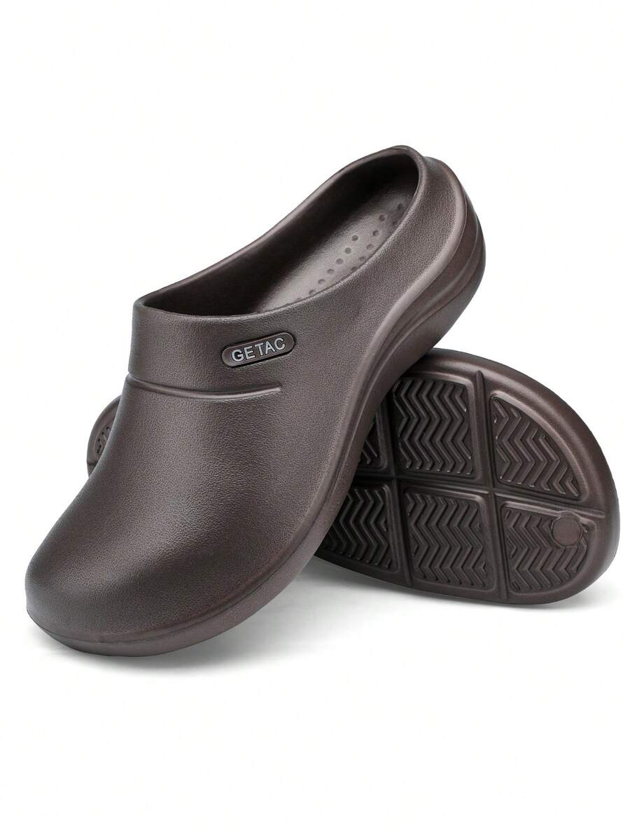 Zapatos Para Trabajo Chef Cocina Médico Antideslizante Zueco - Café integral - Ver 1