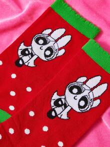 THE POWERPUFF GIRLS X SHEIN Women Crew Socks - Multicolor - View 4