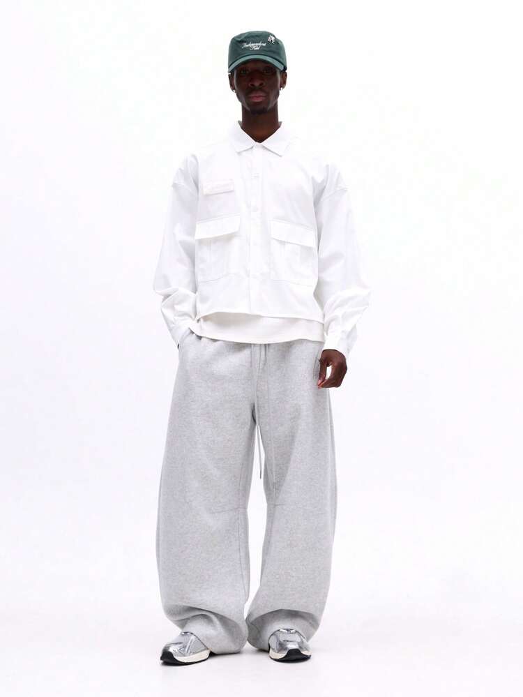 Long Sleeve Button Down Dress Shirt With Chest Pockets