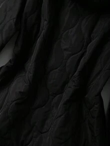 Linhara Abrigo con capucha acolchado de talla grande para mujer - Negro - Ver 6