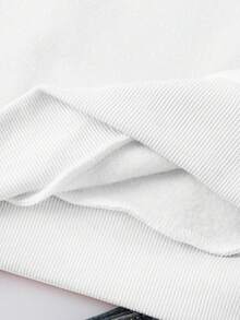 SHEIN LUNE Damen Sweatshirt, Frohes Neues Jahr Sweatshirts, Weihnachts Tops, Frohes Neues Jahr 2026 Geschenk, Familien-Matching Neujahrs Shirts. Weihnachtsparty T-Shirt Oberteil. Süßes Weihnachts Feiertags Geschenk, Geschwister Geschenk, Geschenk für Schwester, Geschenk für Mama, Muttertags Geschenke, Lässige minimalistische Mode Sweatshirts - Weiss - Übersicht 4