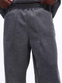 SUMWON Sweatsuit Comfortable Fleece Hoodie Tracksuit Pants With Pockets Matching Pullover Set Autumn Winter Outfit - Dark Grey - View 6