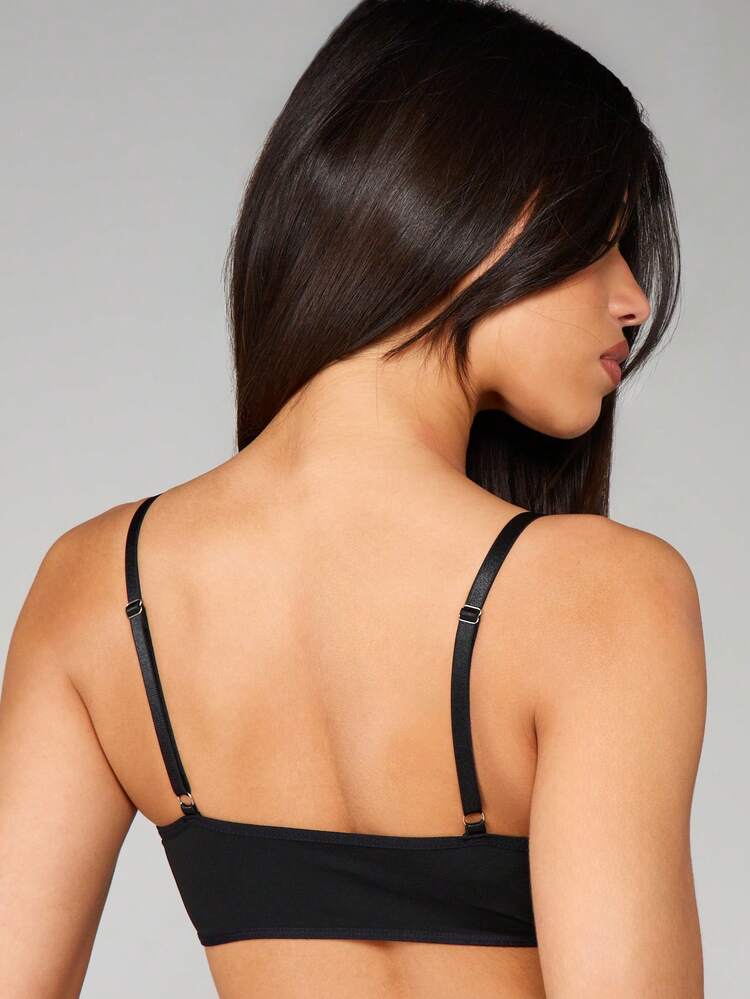 MISSGUIDED Soft Jersey Bralette With Thin Straps And Comfortable Everyday Wireless Design For Casual Daily Wear