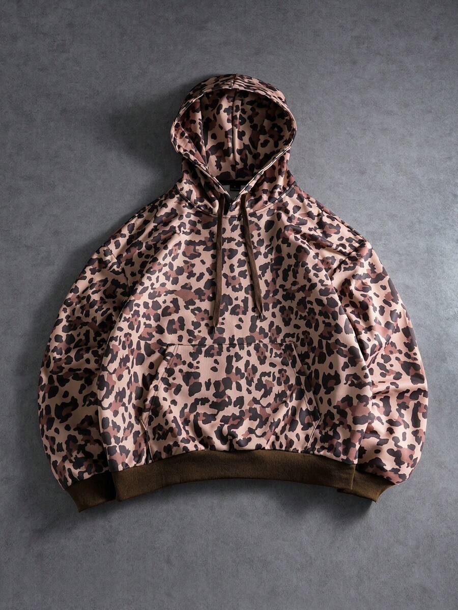 PAVTROS Áo hoodie nam Manfinity Streetrush phong cách đường phố, dễ dàng phối đồ trên . Thời trang đường phố nam, áo hoodie in họa tiết da báo thời trang nam, dáng rộng, thiết kế họa tiết da báo tự nhiên, "Hòa mình vào thiên nhiên, thể hiện bản thân", phù hợp cho các dịp thường ngày, tiệc tùng, hoạt động ngoài trời, giải trí, quà tặng ngày lễ, quà tặng bạn trai, unisex, bộ đồ thể thao, họa tiết da báo, màu nâu, phong cách đường phố, quà tặng bạn trai, áo in họa tiết da báo nam, áo in họa tiết da báo nam, áo in họa tiết động vật nam, áo tay dài. - Cà phê nâu - Xem 1