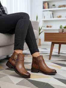 Women Ankle Boots & Booties - Camel - View 4