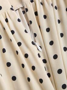 SHEIN Unity Women's Polka Dot Dress With Halter Neck, Flared Skirt, Spring/Summer - Multicolor - View 5