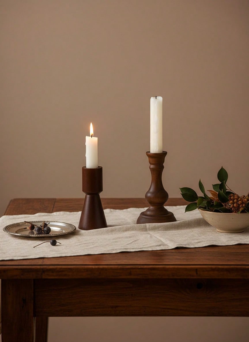 Cirelle قطعة واحدة من حامل الشمعة باللون النحاسي ا...