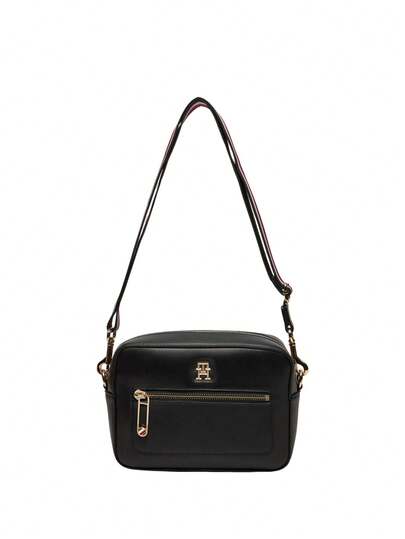 Tommy Hilfiger Iconic Signature Strap Women Camera Bag Black