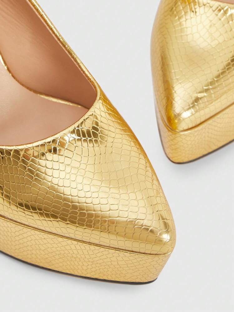 CUCCOO LuxiPop 女性用 厚底バックル デザイン グラマラス ファッション ハイヒールシューズ、クリスマス、感謝祭、新年パーティー、ナイトクラブの衣装に適しています