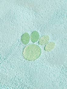 PETSIN 1 件宠物浴巾,速干吸水超大加厚超细纤维猫狗浴巾,带有可爱的爪印刺绣 - 柔软、温和、时尚的宠物美容配件 - 彩色 - 查看 7