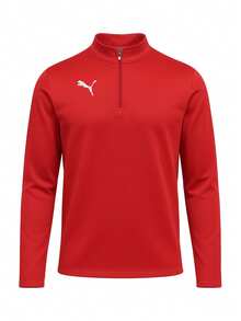 Puma Teamgoal Kids 1/4 Zip Sweatshirt Red - 紅色 - 查看 1