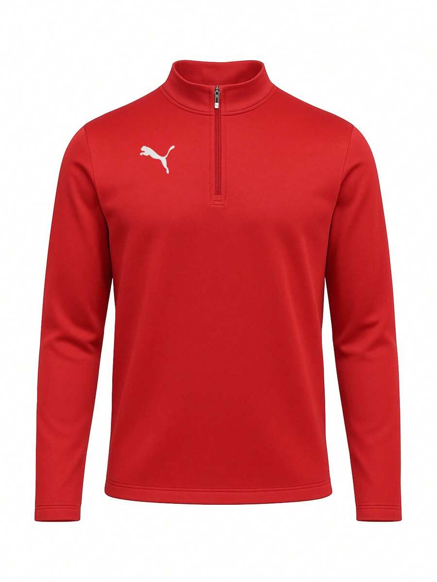 Puma Teamgoal Kids 1/4 Zip Sweatshirt Red - 紅色 - 查看 1