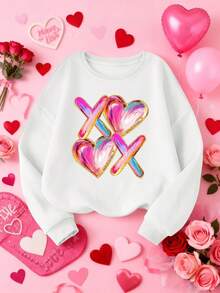 SHEIN LUNE Damen Sweatshirt, Frohes Neues Jahr Sweatshirts, Weihnachts Tops, Frohes Neues Jahr 2026 Geschenk, Familien-Matching Neujahrs Shirts. Weihnachtsparty T-Shirt Oberteil. Süßes Weihnachts Feiertags Geschenk, Geschwister Geschenk, Geschenk für Schwester, Geschenk für Mama, Muttertags Geschenke, Lässige minimalistische Mode Sweatshirts - Weiss - Übersicht 5
