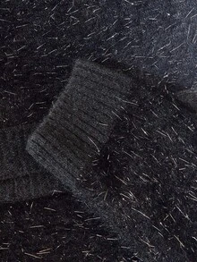 Uhlyne Damen minimalistischer gestrickter Langarm-Pullover, einfache Pendler-Mode für Büro, Kirche, Hochzeit, Party, bequem für Lehrer, Herbst/Winter - Verschiedenfarbig - Übersicht 5