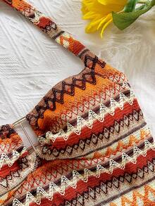 Soleia 女士波浪条纹吊带背心和短裤休闲两件套 - 彩色 - 查看 6