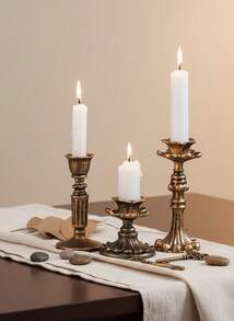 Cirelle Đế nến Gothic thẩm mỹ, Thiết kế hoa bằng đồng cổ điển, Đồ trang trí cổ tối giản cho nghệ thuật trang trí đám cưới, Quà tặng Ngày của Mẹ tốt nhất, Quà tặng sinh nhật tốt nghiệp, Ngôi nhà ấm cúng, Đồ trang trí bàn Rama, Sử dụng cho bữa tiệc, Ăn uống gia đình, Đồ dùng nhà hàng cao cấp, Quà tặng tân gia, Đồ trang trí đám cưới - Nhiều màu - Xem 1