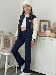 Tween Girls Outerwear Co-Ords - 藏蓝色 - 查看 3