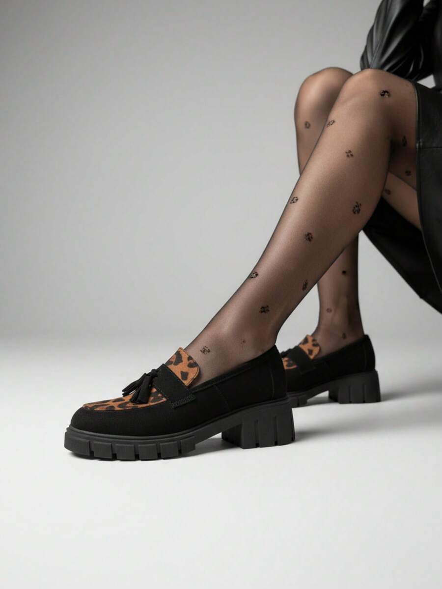 Women Loafers Shoes - Leopard - 查看 1
