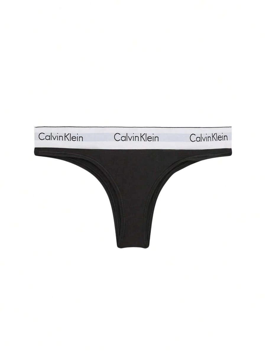 Calvin Klein Women's Thong - Black - View 1