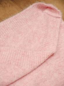 Anewsta 优雅纯色针织高密度亮片 3D 花卉休闲圆领女式针织套头衫，适合秋季、冬季、外出、正式、派对、时尚、新年、圣诞节、工作、毕业、婚礼 - 粉色 - 查看 8