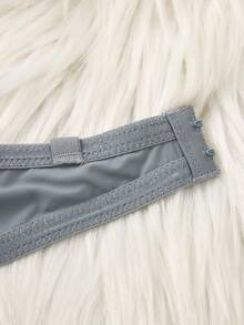 SHEIN Sujetador cómodo y de soporte de unicolor simple para mujer - Gris Claro - Ver 7