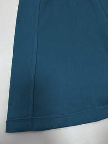 SHEIN LUNE Women's Solid Color Wool Blend Coat, Fashionable For Commuting, Autumn/Winter - Teal Blue - View 7