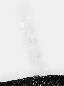 Pitira 少女派对亮片网纱透视袖提花面料单肩修身连衣裙，春夏秋季女童服装，黑色单肩连衣裙，闪亮连衣裙，少女黑色魅力连衣裙，少女黑色亮片连衣裙，单肩派对连衣裙 - 黑色 - 查看 6