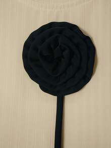 Lyxana 女士纯白色立领长袖针织T恤，饰有3D黑色花卉图案，适合派对、节日、圣诞节、万圣节、度假、约会等场合。 - 杏色 - 查看 4