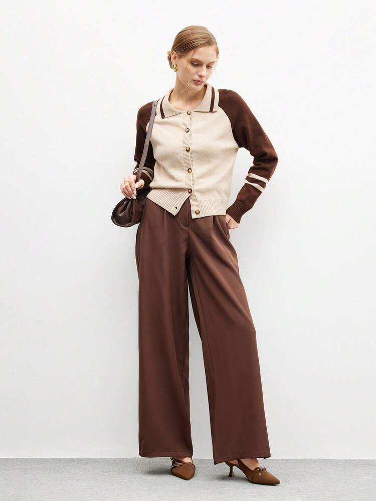 CUCCOO BASICS Women's Pointed Toe Kitten Heel Coffee Color Knitted Criss-Cross Strap Comfortable Breathable Daily Commute High Heel Mules For Christmas Valentine's Day Spring Shoes