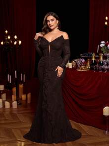 Glamrae Đầm dạ hội cỡ lớn sang trọng, gợi cảm, thêu hoa tinh tế, chất liệu ren Pháp cao cấp, kiểu đuôi cá, eo xếp ly, gấu váy bồng bềnh và đuôi váy dài (thiết kế đính kết cầu kỳ), thích hợp cho ngày Valentine. - Cà phê nâu - Xem 4