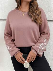 EMERY ROSE 女式黑色连帽开衫秋季女装、西部女装、冬装 - 藕粉色 - 查看 1