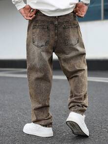 GALLERY FADE Quần Jeans Denim Ống Ôm Cổ Điển Thường Ngày Cho Nam - Nhiều màu - Xem 2