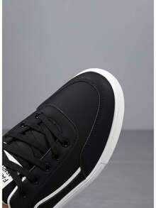 Zapatos deportivos para hombre de cuero con estilo moderno, cómodos para ejercicio, commuting y actividades diarias, diseño versátil y elegante, calzado deportivo de alta calidad para uso diario y entrenamiento. - Negro - Ver 5