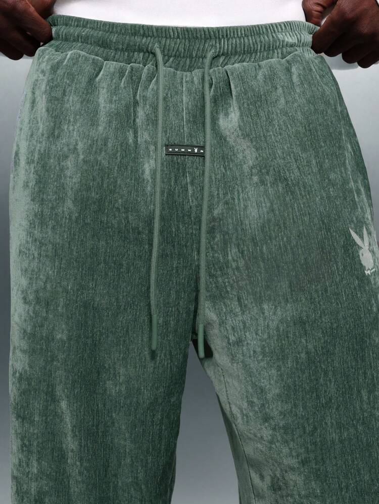 PLAYBOY X SUMWON Flare Velour Sweatpants With Drawstring