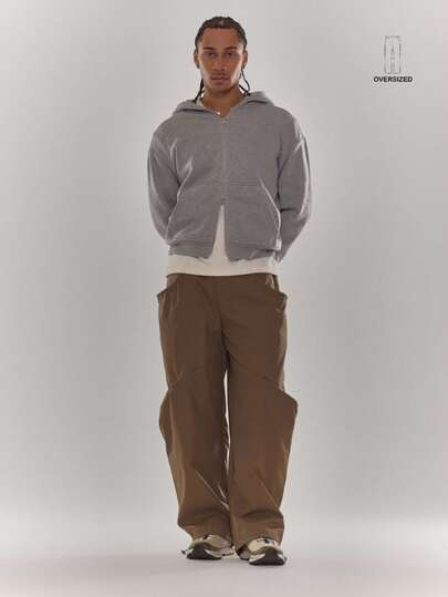 Musero Pantalones con cintura elástica, detalles de bolsillos fruncidos, cordones de bungee, trabillas para cinturón, para otoño, primavera y verano